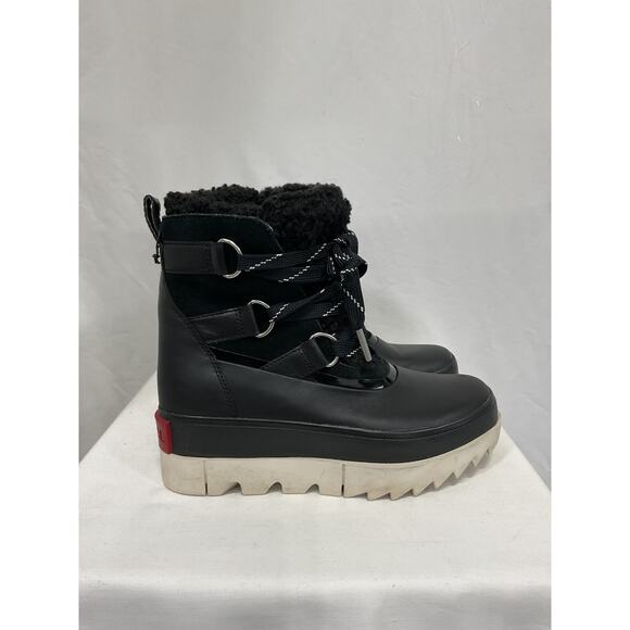 Sorel 'Joan Of Arctic' Black Leather Boots Size 8 - Picture 2 of 6